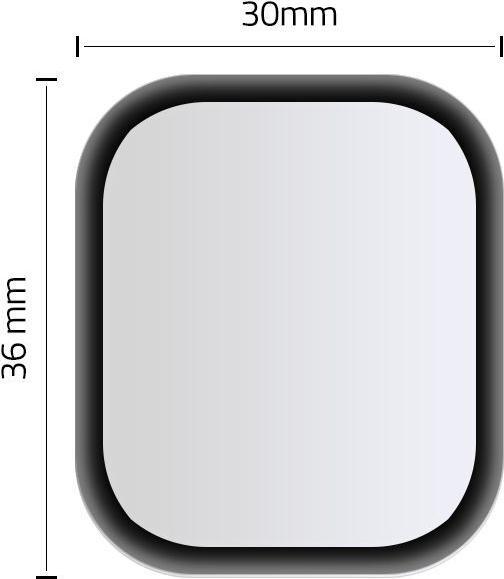 Actual product image Hofi HYBRID GLASS HYBRID GLASS APPLE WATCH 4 / 5 / 6 / SE 1 / 2 / 3 (40MM) BLACK