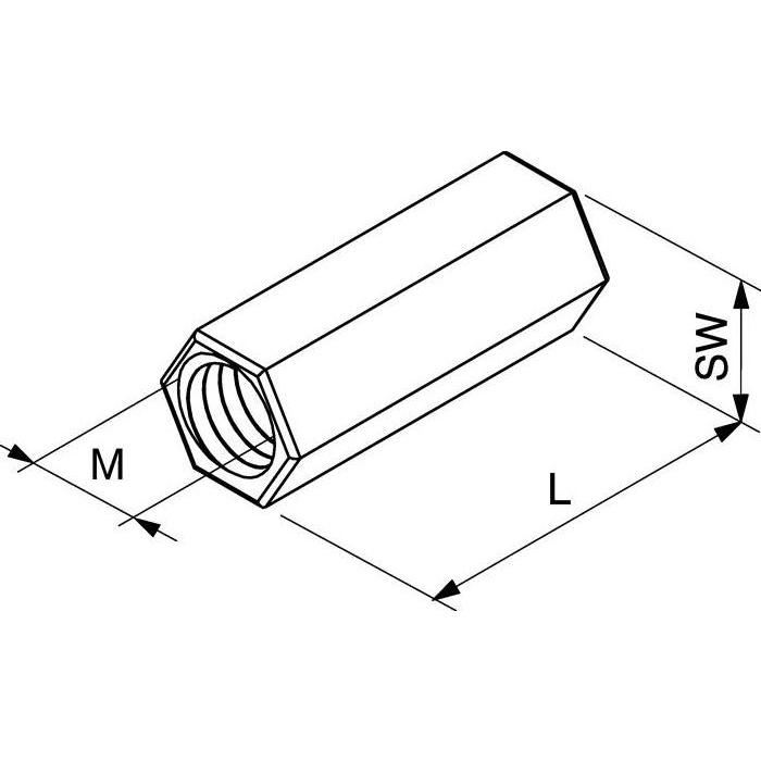 Thumbnail - Fischer, Muttern + Unterlegscheiben, Verlängerungsmuffe VM M10 (M10)