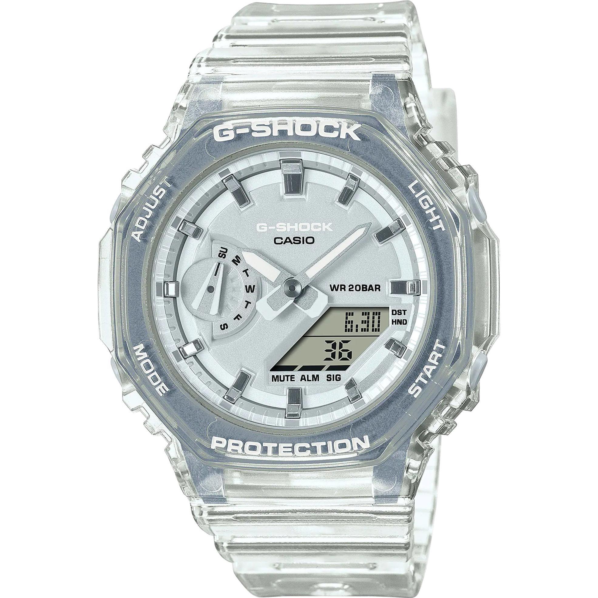 G-Shock, Armbanduhr, GMA-S2100SK-7AER, Transparent, (Chronograph, 43 mm)