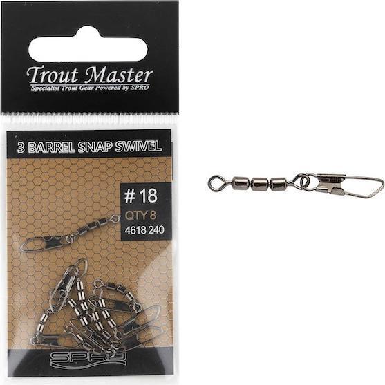 Actual product image Spro Trout Master Triple Swivel with Carabiner