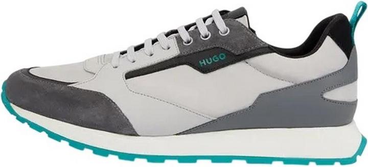 Actual product image HUGO Mens Icelin Suede Panel Running Trainers (38)