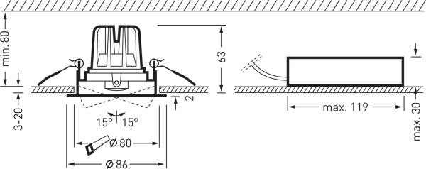 Image du produit Trilux TRIL SncPoint 905 C02 BR-FL LED1100-830 ET 01 Luminaire encastré réflecteur incl. (1200 lm)