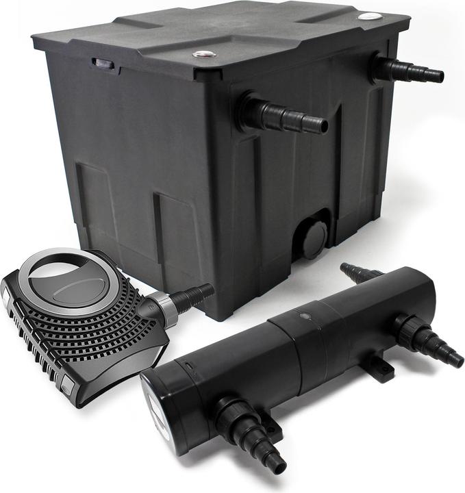 Actual product image Wiltec Set: Bio Pond Filter 12000l 18W UVC Pond Clarifier 80W Pond Pump