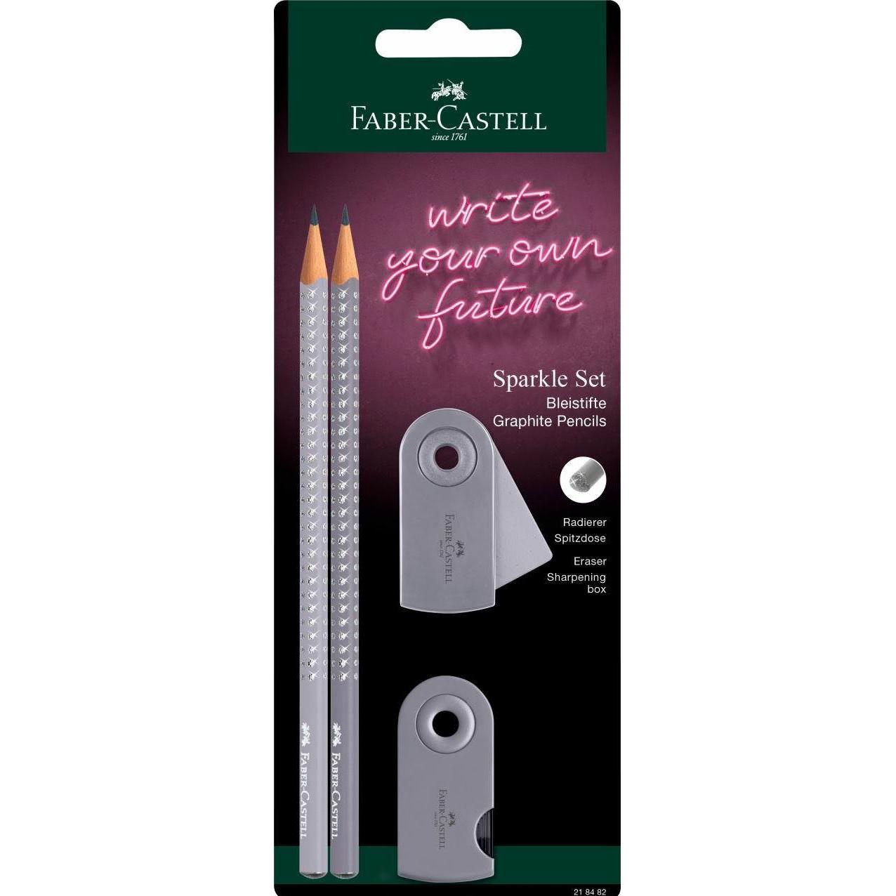Faber-Castell, Bleistift, Schreibset Grip Sparkle (1 mm, B, 2 x)