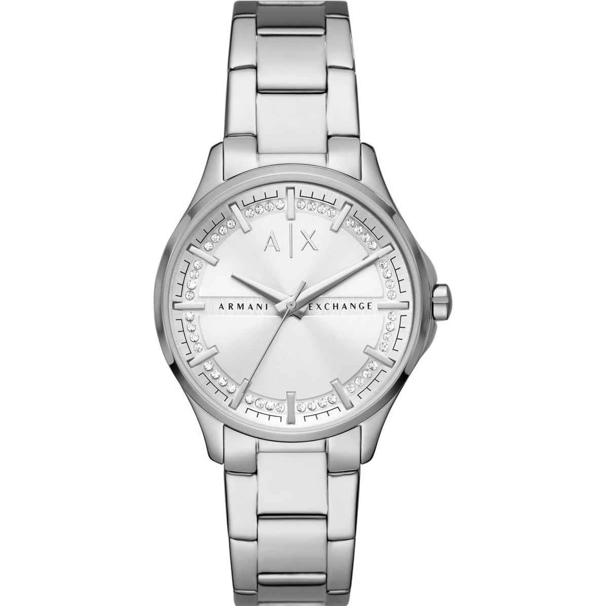 Armani Exchange, Armbanduhr, Lady Hampton, Silber, (Analoguhr, 36 mm)