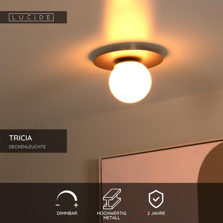 Immagine prodotto Lucide TRICIA - Lampada da soffitto - Ø 25 cm - 1xE27 - Oro opaco / ottone 79187/01/02 (E27)