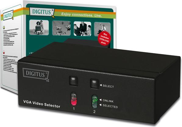 Digitus DS-44100 2-port VGA video selector 250 Mhz