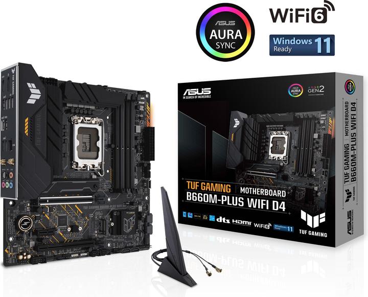 Produktbild ASUS TUF GAMING B660M-PLUS D4 (LGA 1700, Intel B660, mATX)