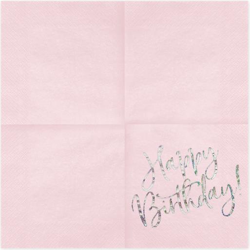 Thumbnail - Partydeco, Servietten, Happy (20 x, 33 x 33 cm)