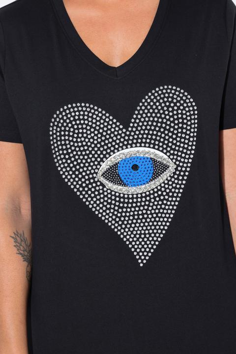 Produktbild Angel of Style T-Shirt, Herz-Auge mit Ziersteinchen, Halbarm (46)