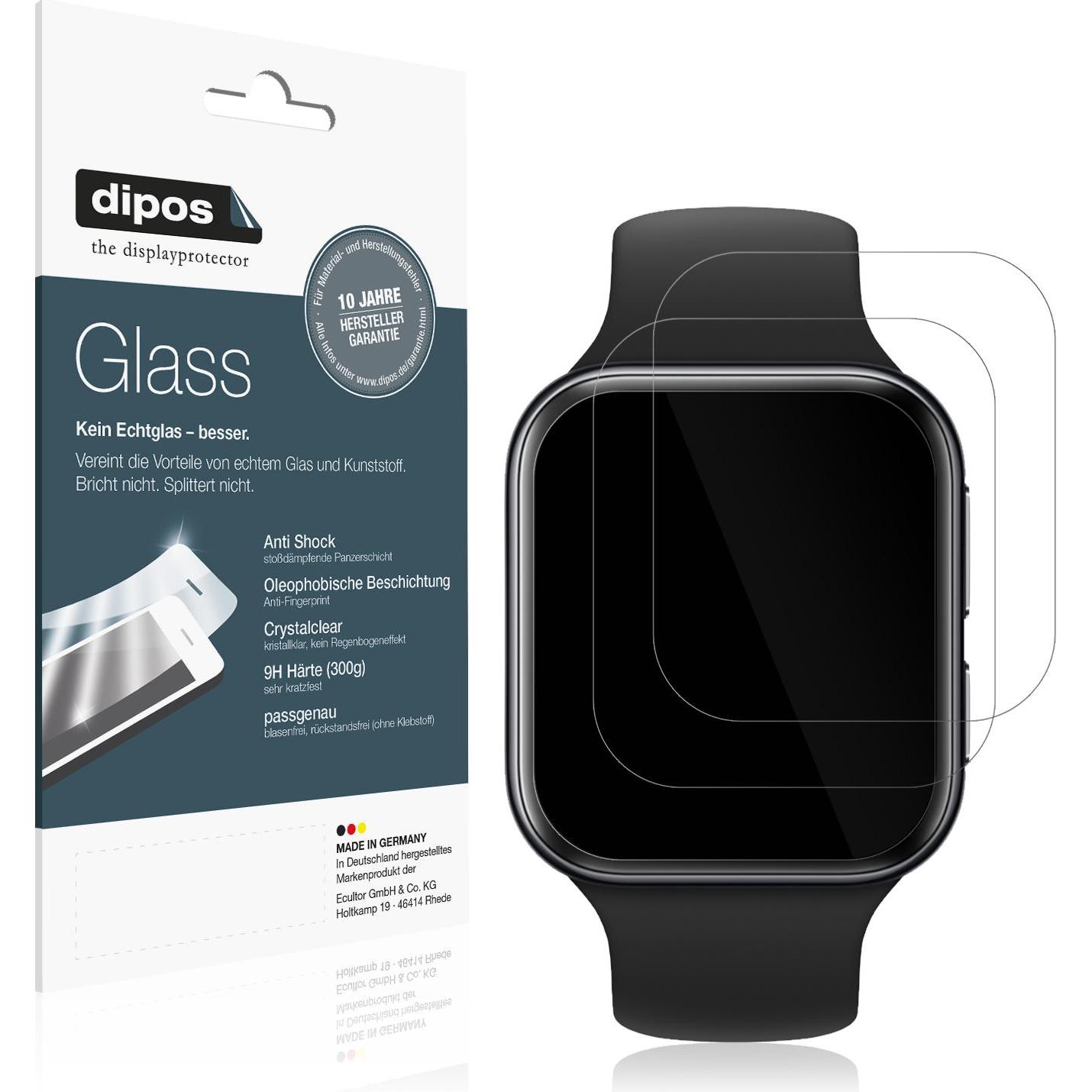 Dipos Displayschutz Anti-Shock, Smartwatch Schutzfolie, Transparent