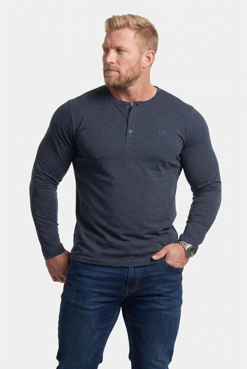 Produktbild Men+ Henley, Basic, Langarm, Rundhals (3XL)