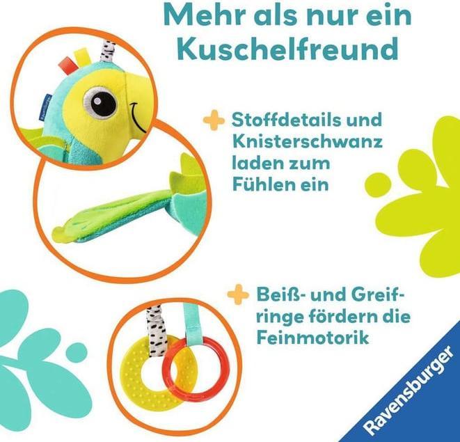 Productafbeelding Ravensburger 12034048 Play+ Baby activity toekan - speelgoed vanaf 0 maanden, speelgoed voor in de kinderwagen