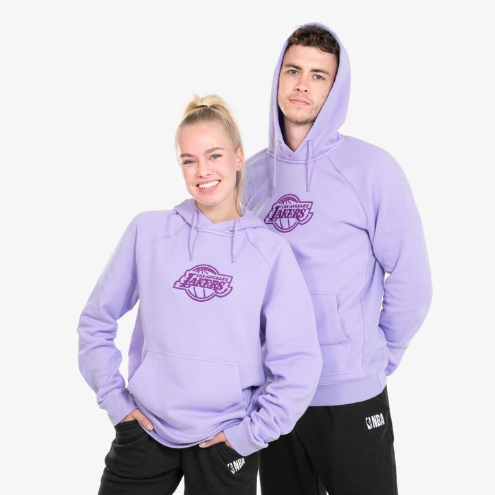 Image du produit Tarmak Sweat à capuche los angeles lakers homme/femme - hoodie 900 nba violet (XXS)