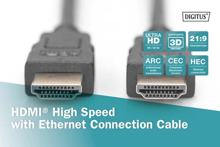 Produktbild Digitus HDMI (Typ A) — HDMI (Typ A) (5 m, HDMI, 1.4)