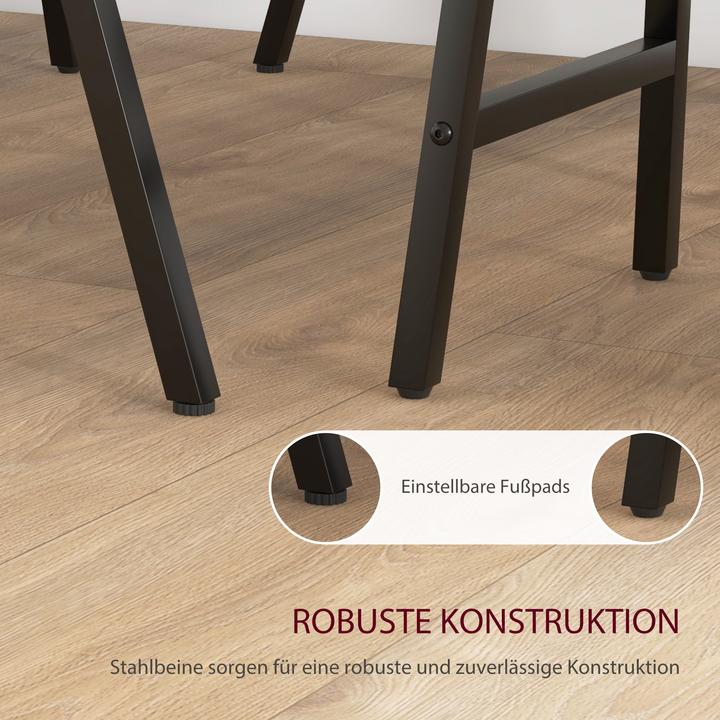 Actual product image Homcom Bartisch-Set Polyester, Spanplatte Dunkelgrau