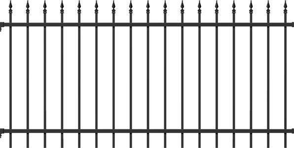 Produktbild Alberts Zaunfeld Chaussee 200 x 120 cm, schwarz