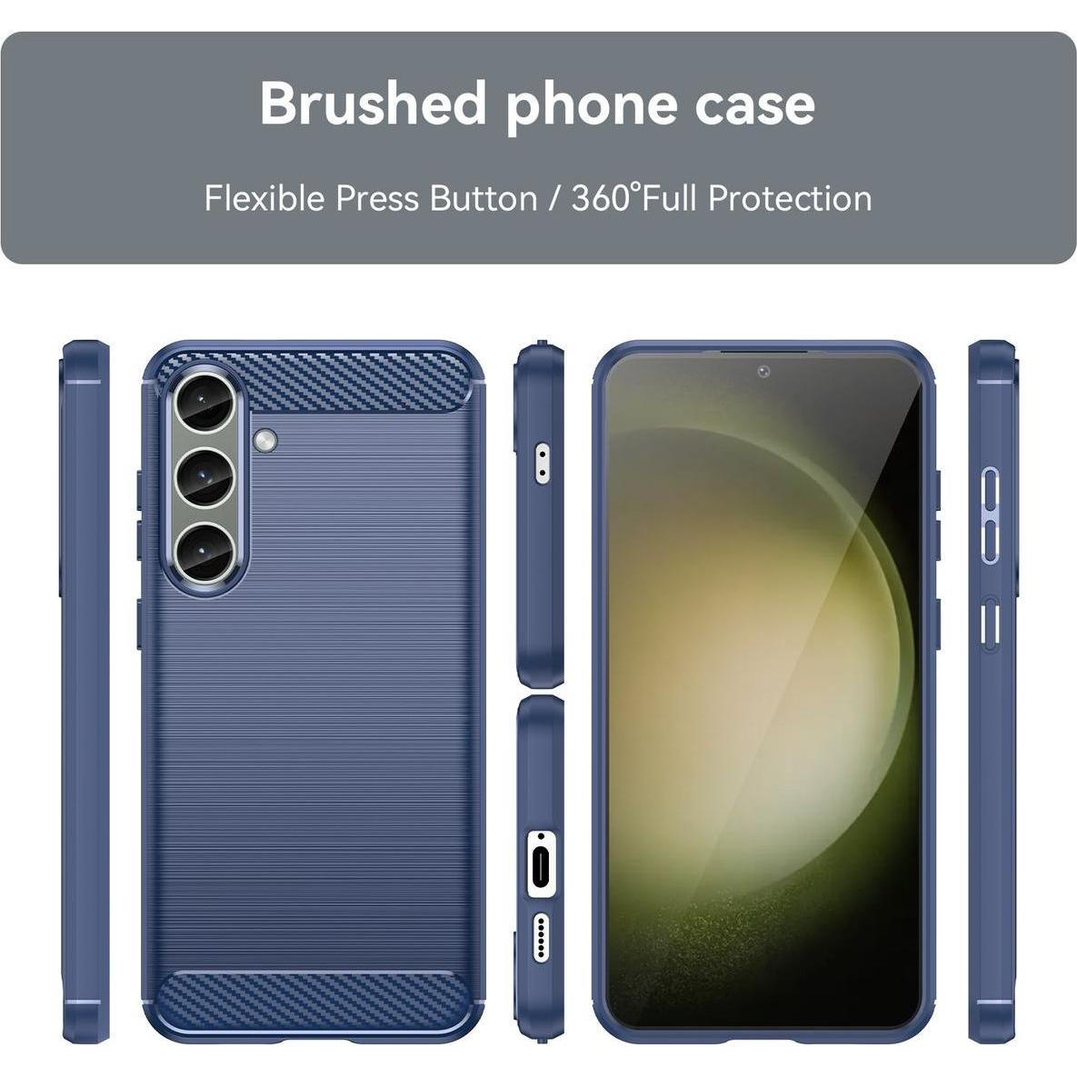 Thumbnail - Amazon Hülle für Samsung Galaxy S24 Plus 5G Schutz Handy Case Cover Carbon Etuis Bumper (Samsung Galaxy S24+), Smartphon...