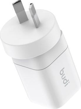 Actual product image Budi USB-C und USB-A GaN Fast Charger (33 W, 2 ports)