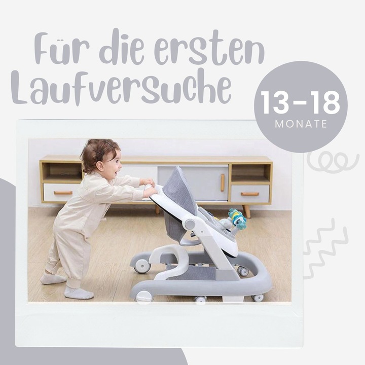Produktbild Hermex Lauflernhilfe Baby Walker Lauflernwagen Laufwagen Gehfrei Laufhilfe Kleinkinder