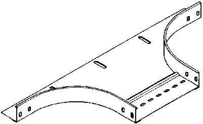 Actual product image Niedax NIE RTA35.100 add-on T-piece 35x102mm with ungel.en side rails bandverz. (3.50 cm)