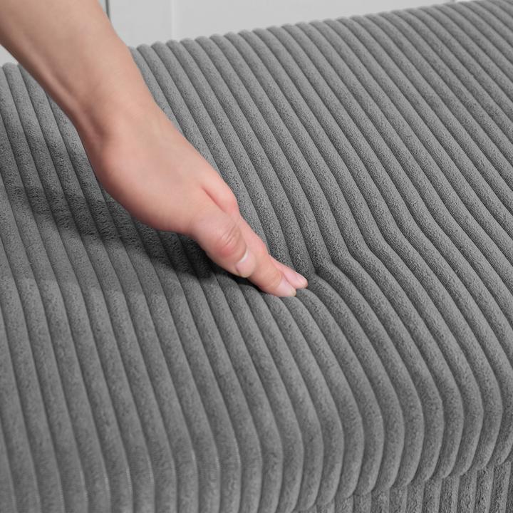 Image du produit Homcom Sitzbank Polyester, Stahl Grau (112 cm)