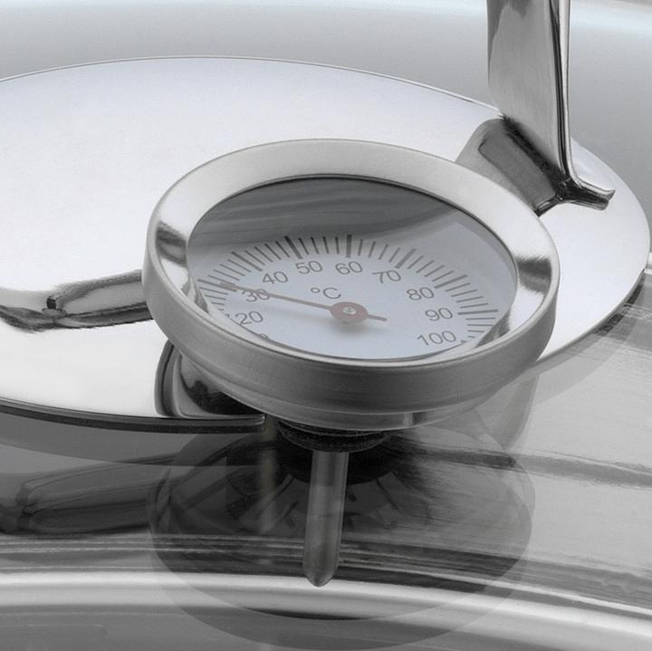 Produktbild WMF Kochtopf Dampfgarer rund 28cm Glasdeckel Silikonrand Vitalis Edelstahl