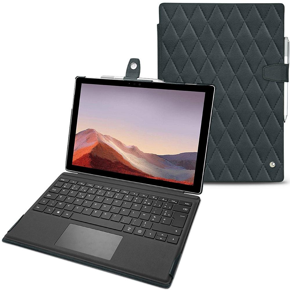 Noreve Lederschutzhülle (Microsoft Surface Pro 7), Tablet Hülle, Blau