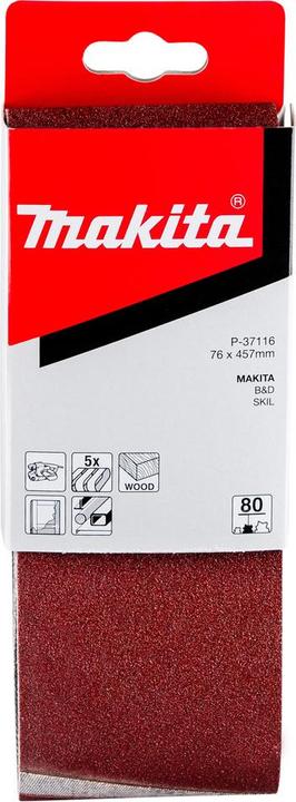 Image du produit Makita Bande abrasive 76x457mm K80 (80)