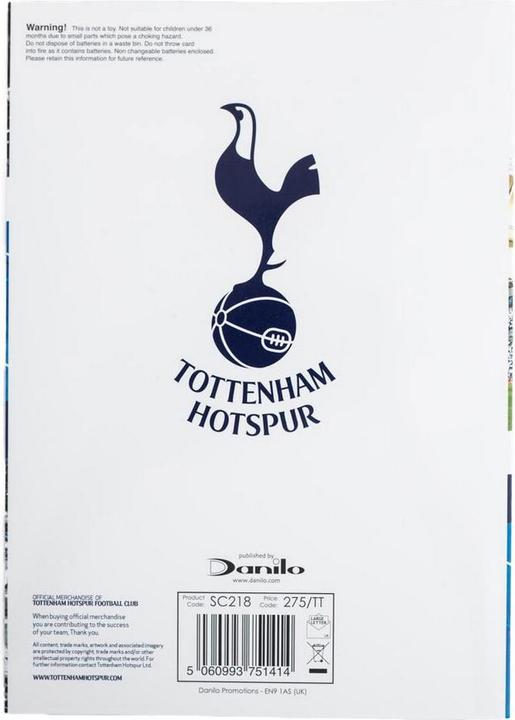 Actual product image Tottenham Hotspur FC Musical Birthday Card (1 pcs.)