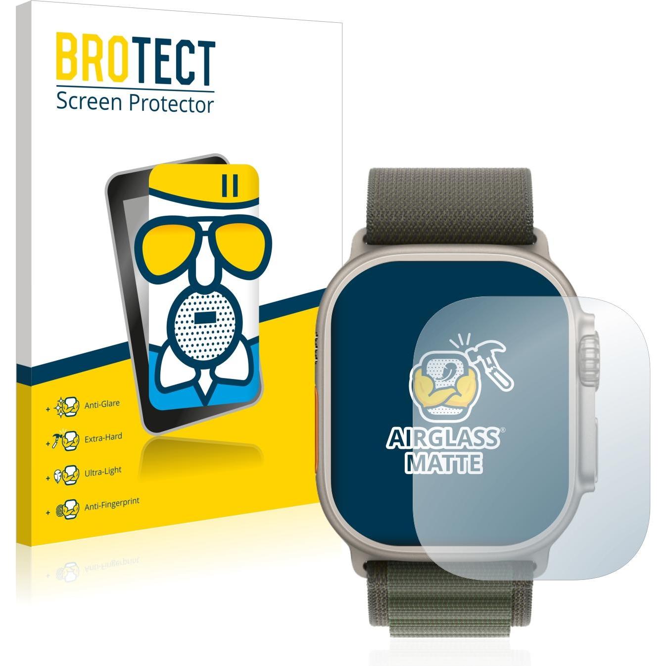 BROTECT AirGlass Panzerglasfolie Matt, Smartwatch Schutzfolie, Grau