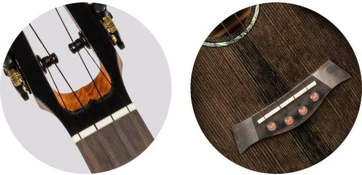 Image du produit Flight Royal Series Nighthawk Concert Black Stain Electric-akoestische concert ukele met gigbag (De concert)