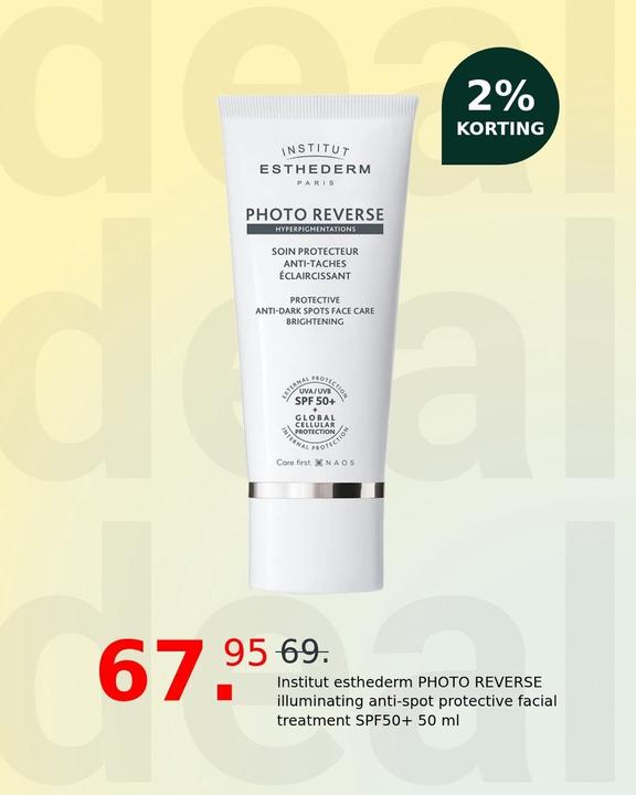 Actual product image Institut Esthederm Photo Reverse Anti-Spot SPF50+ (Sun cream face, SPF 50, 50 ml)