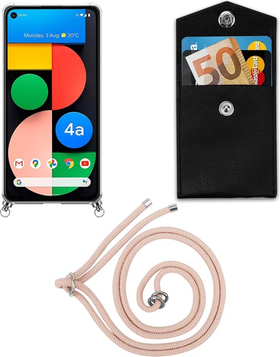 Produktbild Cadorabo TPU Handy Kette SILBER Cover