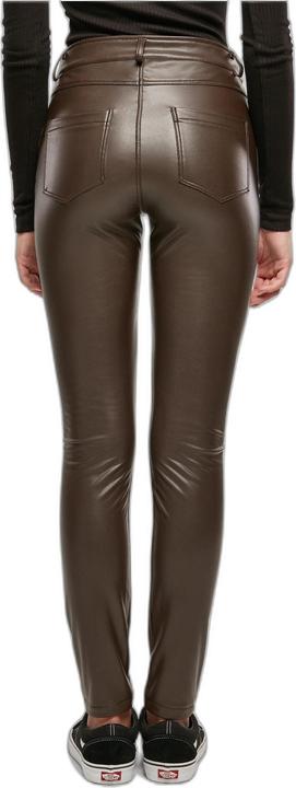 Actual product image Urban Classics Ladies Mid Waist Synthetic Leather Pants (28)