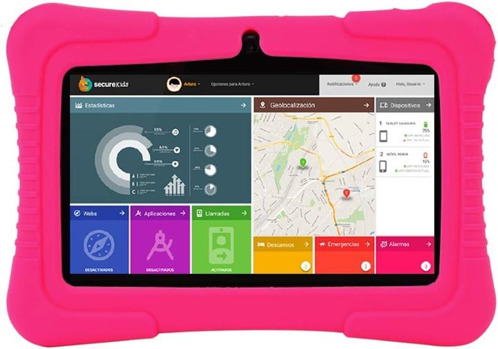 Produktbild Save Family Tab Kids 7 (Kinder Tablet) (nur WLAN, 7", 16 GB, Pink)