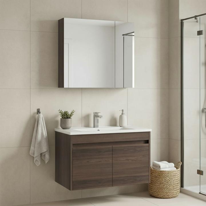 Produktbild Homitis Side 100 v3 Bathroom Cabinet With Sink & Mirror Set (2 Pieces)