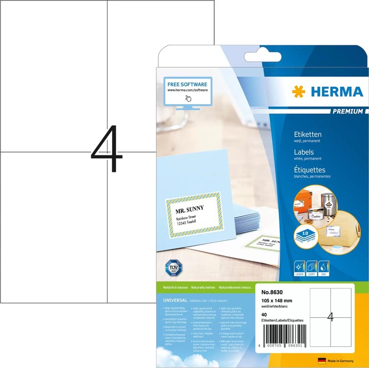 Produktbild Herma Versandetiketten A4