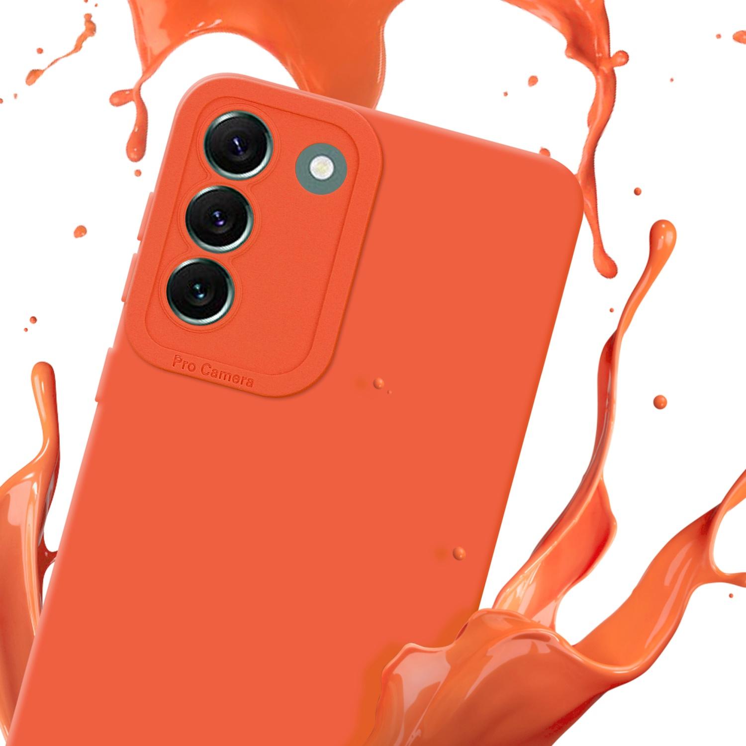 Thumbnail - Cadorabo Hülle für Samsung Galaxy S22 PLUS im TPU Fluid LM162 Style (Samsung Galaxy S22+), Smartphone Hülle, Orange