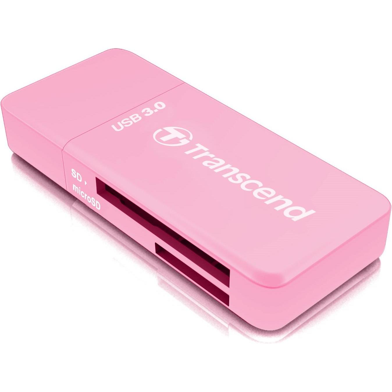 Transcend Lettore di schede RDF5R UHS I USB 3.0 (USB 3.0), Lettore di schede di memoria, Rosa