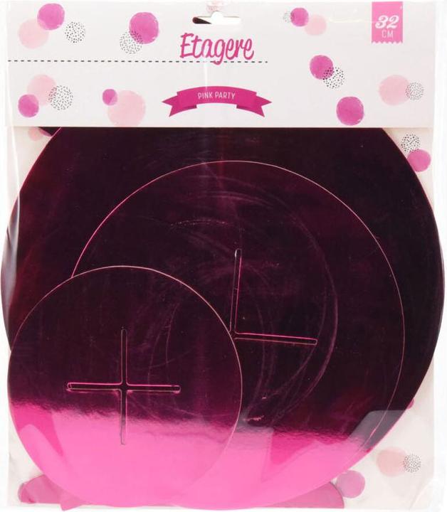 Produktbild Etagere aus Pappe, 3-lagig, rosa