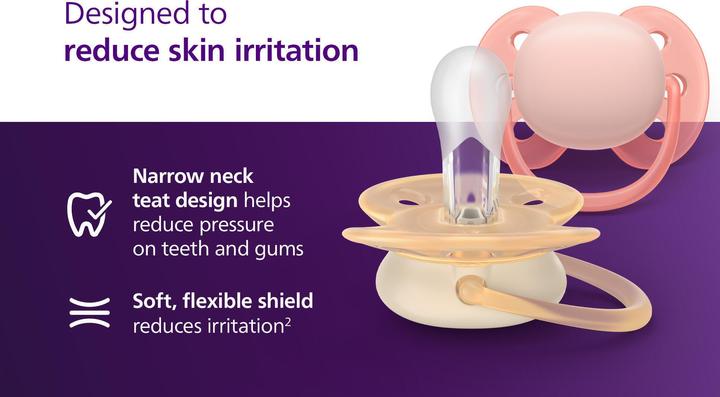 Productafbeelding Philips Avent Pacifier SCF091/38 ultra soft (2x, 0 - 6 Maanden)