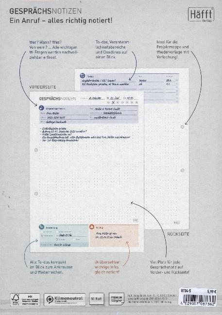Actual product image Desk pad A4 Conversation notes (A4, Plain, No binding)