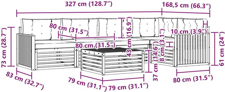 Produktbild vidaXL Outdoor-Sofa
