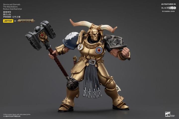 Produktbild Joy Toy Warhammer Age of Sigmar Actionfigur Stormcast Eternals The Blacktalons Rostus Oxen hammer 20 cm