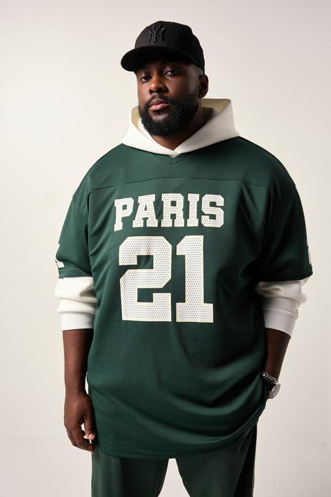 Actual product image Sthuge T-Shirt, Halbarm, oversized, Mesh, Football-Print (4XL)