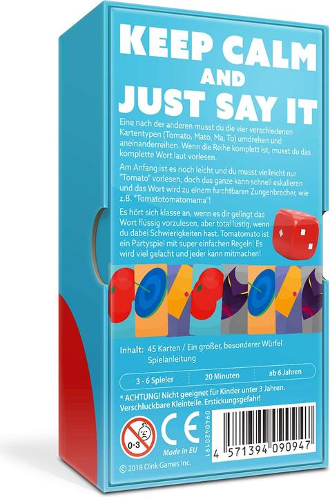 Actual product image Oink Games Tomato, d (English, French, German, Italian, 3 - 6 Players)