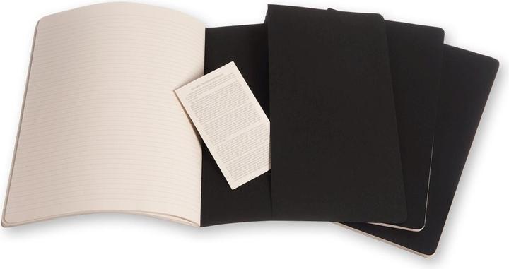 Image du produit Moleskine Lot de 3 carnets à couverture souple lignée (A4, À rayures, Couverture souple)