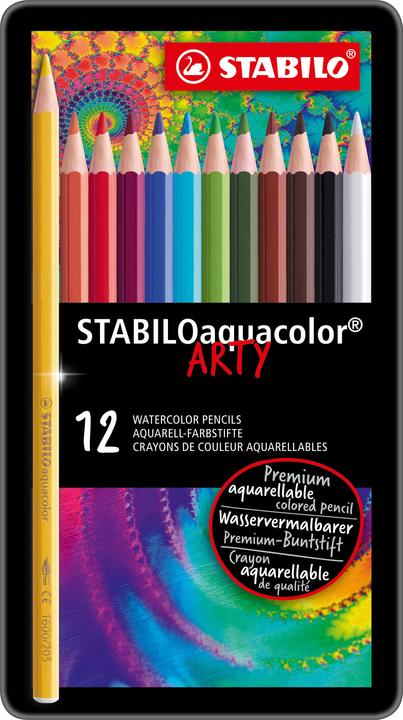 Produktbild STABILO aquacolor Aquarell-Buntstift (Mehrfarbig, 12 x)