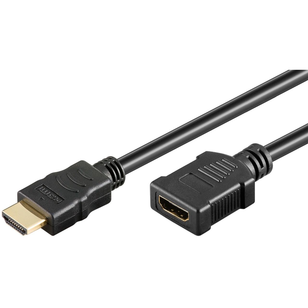 Goobay High-Speed-HDMI-Verlängerungskabel mit Ethernet (2 m, HDMI), Video Kabel